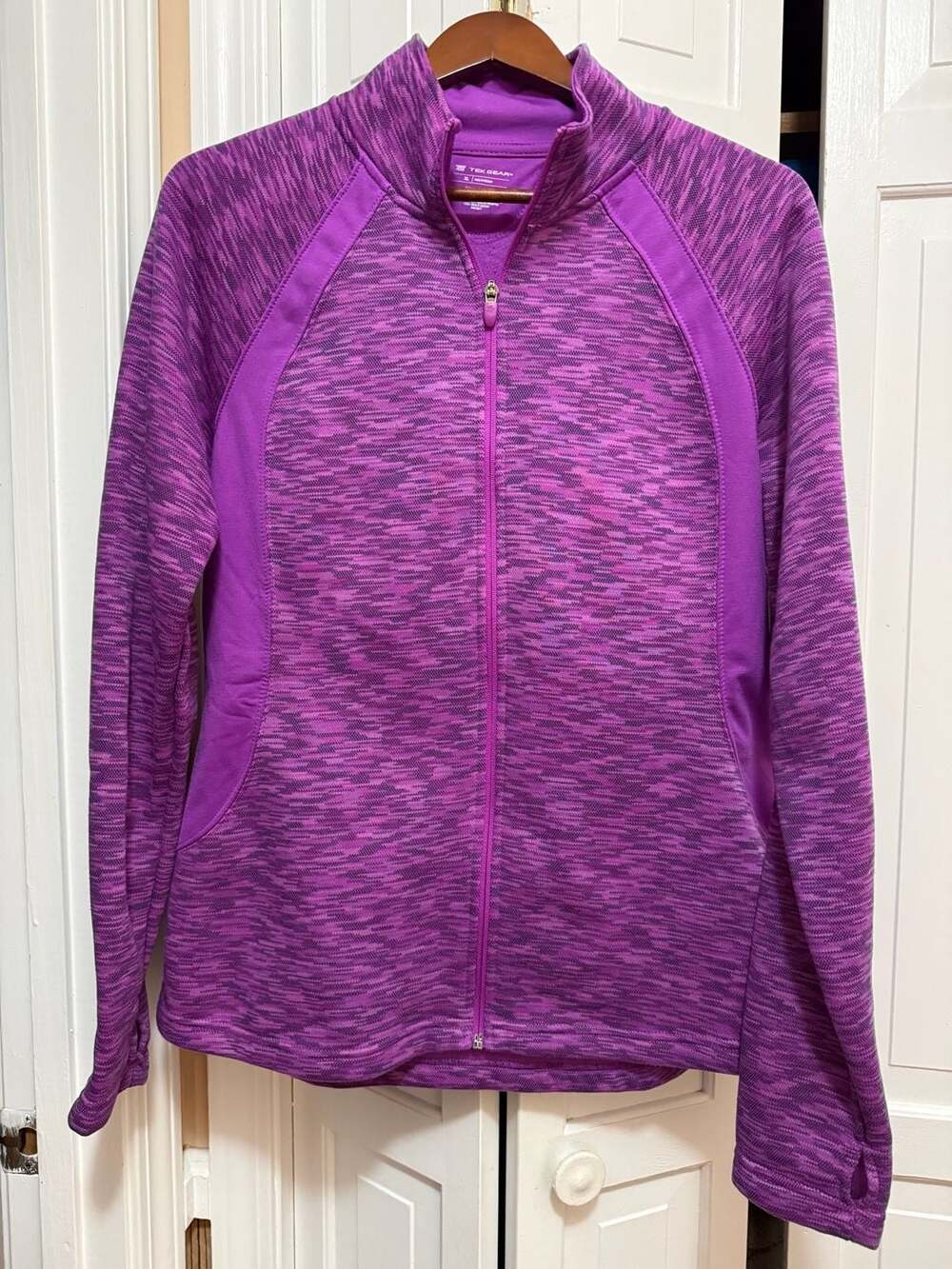 Tek Gear Women's Full-Zip  Athletic Jacket Purple Heather Size XL